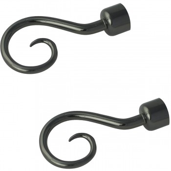 Cap Dekora Prestige 25 Gancio pentru galerii 25 mm Onyx (2 bucăți)