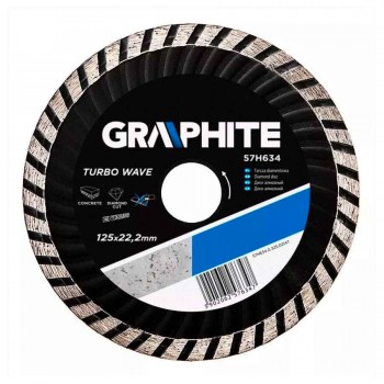 Disc diamantat GRAPHITE Turbo Wave 125 x 22.2 mm 57H634