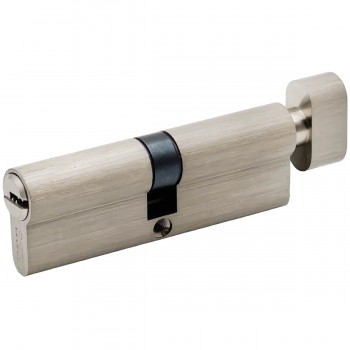 Mecanism cilindric SSS Bellator ZCK 90 mm (45x45) nichel satinat, cheie/buton
