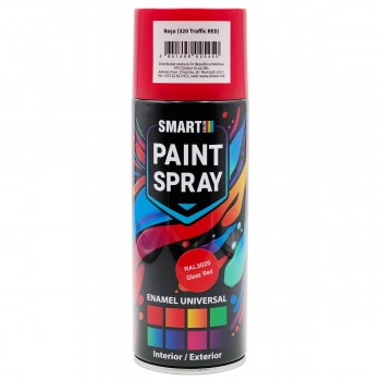 Эмаль аэрозольная универсальная Smart Color красный глянцевый RAL3020 350 г