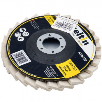 Disc lamelar din pâslă Keltin 125x22,2 mm, pentru lustruirea metalului K00030