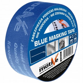 Лента малярная Motive Blue Masking Tape 48 мм х 50 м, синяя, UV, без следов клея (Арт. 020315)