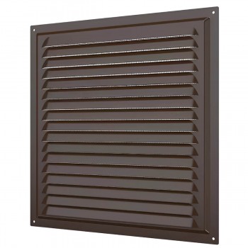 Grilă de ventilație din metal Mistral cu plasă 300x300 mm maro 3030ME