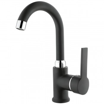 Смеситель для кухни однорычажный ITIMAT IDEA BLACK из латуни, черный (Арт. 563K.CB)