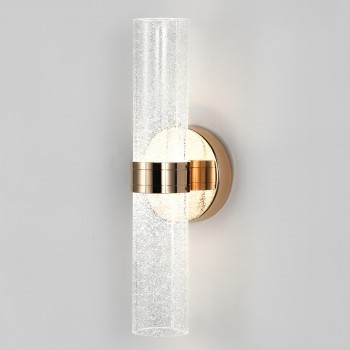 Бра настенное, стеклянный цилиндр, цвет золото, современный дизайн 59158 FGD