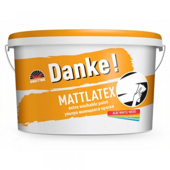 Краска водоэмульсионная латексная Danke Mattlatex белая 8,5 л