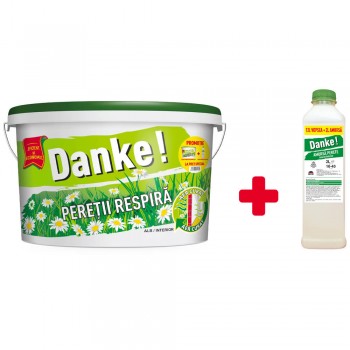 Краска водоэмульсионная акриловая Danke Pereții respiră белая 8,5 л + грунтовка 2 л