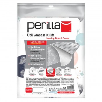 Чехол для гладильной доски Perilla 130х46 см, хлопок+поролон, антипригарный (Арт. 54004)