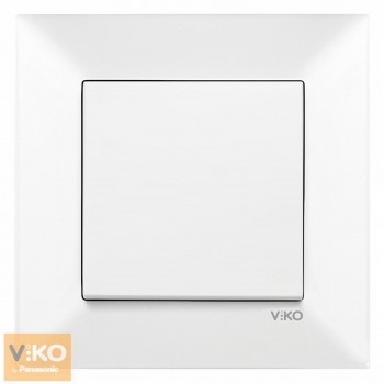 Выключатель одноклавишный Viko Meridian 10 А, 250 В, IP20, скрытой установки, белый 90970001