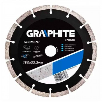 Disc diamantat segmentat 180 x 22.2 mm GRAPHITE 57H618