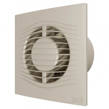 Ventilator axial cu supapă DICITI SLIM D100 Ivory 150x150 mm, d.100 mm, fildeș