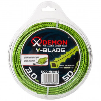 Fir pentru trimer DEMON V-BLADE 3 mm x 50 m, zimțat, ranforsat M84086