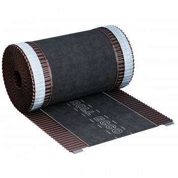 Bandă pentru ventilarea coamei acoperișului Eurovent ROLL ECCO, 180 mm x 5 m, maro, RAL 8017
