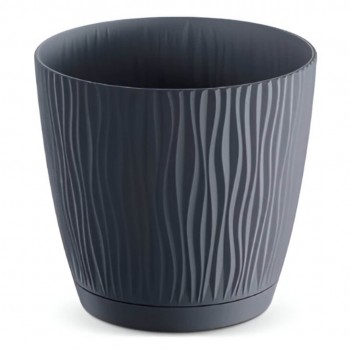 Горшок для цветов Prosperplast Sandy P DSY130P-S433, 13x12 см, 1 л, антрацит