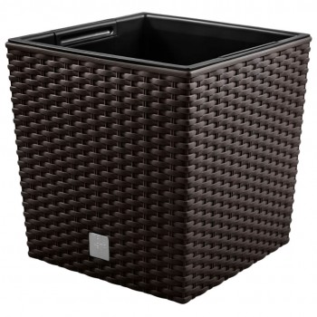Горшок для цветов Prosperplast Rato Low 9,8 л, 22,3х22,3х22,8 см, коричневый DRTS225L-440U