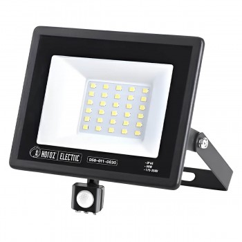 Прожектор светодиодный Horoz ASLAN/S-30 30 Вт, 6400К, IP65, с датчиком движения, черный 068-011-0030