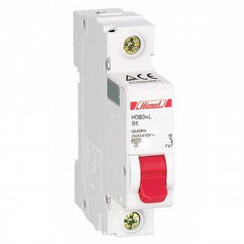 Aвтоматический выключатель (1P; 4.5кА; 8А) Himel HDB3WL1B8