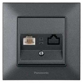 Priză pentru calculator Panasonic Arkedia Slim (RJ45 cat5e) antracit WNTC0404-2DG