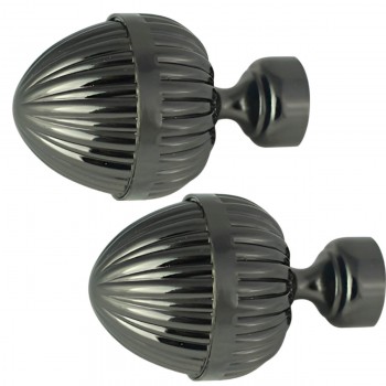 Cap Dekora Prestige 25 Fanetto pentru galerii 25 mm onyx (2 bucăți)