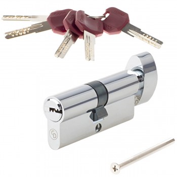 Mecanism cilindric Code Deco ZM-70-C-CR crom 35x35 mm, 5 chei