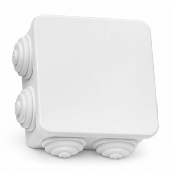 Коробка распределительная KASAN 85х85х50 мм, IP55, наружная, пластиковая, белая