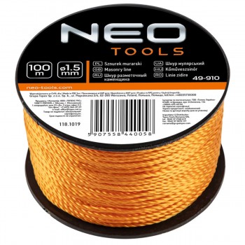 Fir trasare NEO Tools 100 m x 1,5 mm pe rolă 49-910