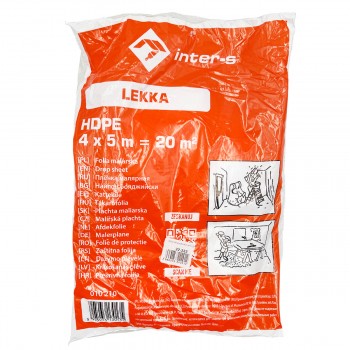 Плёнка малярная укрывная MOTIVE 4х5 м, 5 мкм, 20 м2 (арт. 010 210)