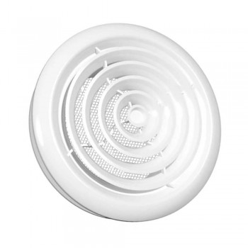 Grilă de ventilație 143 mm din plastic rotundă ERA 10DK cu flanșă