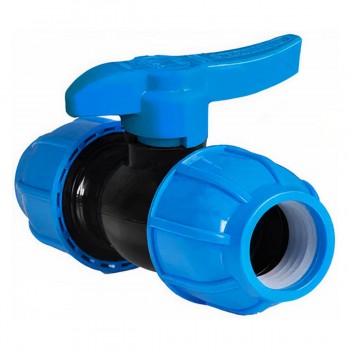 Robinet sferă pentru țevi din polietilenă de compresie 40 x 40 mm