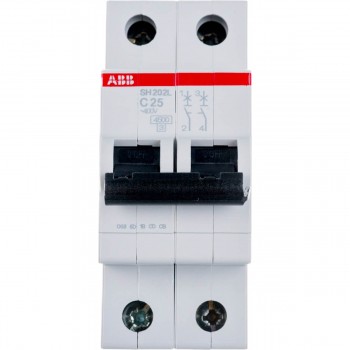 Автоматический выключатель ABB C SH202L (2P; 4.5 кА; 25А) 2CDS242001R0254