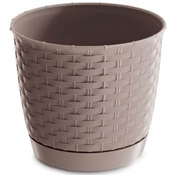 Горшок для цветов Prosperplast Ratolla Round 1,2 л, 145x127 мм, мокко DRLO145-7529U