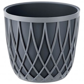 gorshok-kruglyjj-prosperplast-uniqubo-337kh292-mm-seryjj-ikub20i-405u