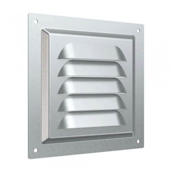 Grilă de ventilație din oțel ERA 125x125 mm zincat 1212MС cu plasă