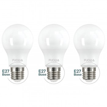 Светодиодная лампа Fucida A60 9 Вт E27 6500 К холодный свет E27 FA2374 (набор 3 шт 2+1)