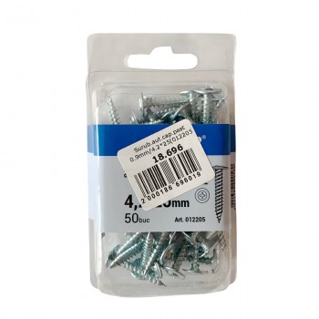 Șurub cu cap plat și șaibă Lider 4.2x25 mm zincat 50 bucăți (Art. 012205)