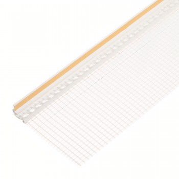 Profil deschidere pentru ferestre autoadeziv cu plasă 6 mm 2.5 m alb din plastic