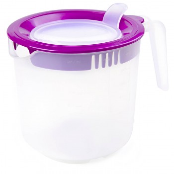 Cană mixer BEROSSI din plastic, contorizat, fucsia (Art. 10-02c)