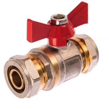 Robinet cu sferă (bilă) din alamă metaloplast 20 strângere mm x 20 strângere mm