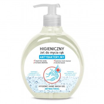 Антибактериальный гель для рук Gold Drop 400 мл с дозатором, алоэ, 60% спирта