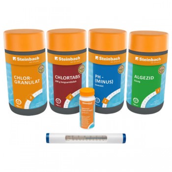 nabor-khimii-dlja-bassejjna-steinbach-termometr-test-poloski-ph-ph-minus-khlor-granuly-tabletki-200-g-zhidkost-ot-vodoroslejj