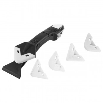 Set pentru silicon și etanșant NEO Tools 56-014 3 în 1, racletă-spatulă 185 mm cu duze 3-17 mm