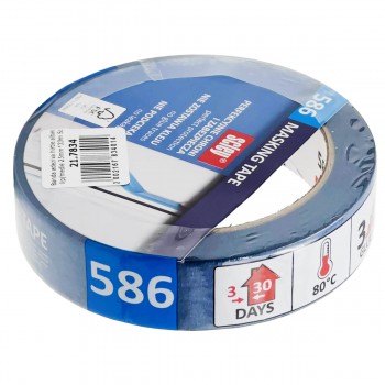Лента малярная бумажная Scley серия 586 25 мм х 33 м, синяя 0300-863325