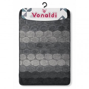 Комплект ковриков для ванной и туалета Vonaldi Colorline 50х80 и 50х40 см, 2 шт, противоскользящий