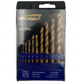 Set burghie Extreme d1-10 mm, pentru metal (Art. 1840)