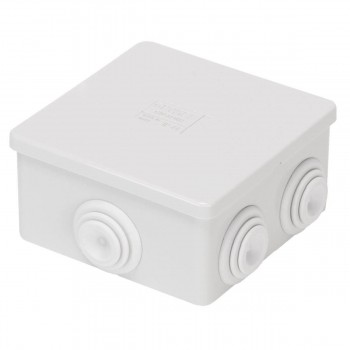 Cutie de distribuție deschisă Gewiss IP44, 80x80x40 mm, cu presetupe, gri GW44003