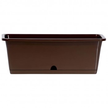 Горшок для цветов Prosperplast Camelia DCM500-R222, прямоугольный, 508х188х173 мм, 15.5 л, пластиковый, темно-коричневый
