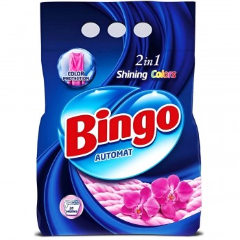 Стиральный порошок автомат, для цветного белья Bingo Shining Colors 2 кг