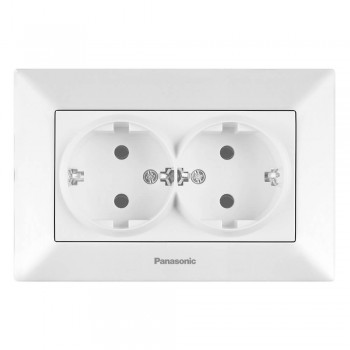 Priză dublă Panasonic Arkedia Slim instalare ascunsă albă WNTC0205-2WH