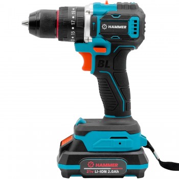 Дрель-шуруповерт аккумуляторная Hammer SBEC21 21 В, 2х2.0 Ач, 60 Нм, 2 аккумулятора