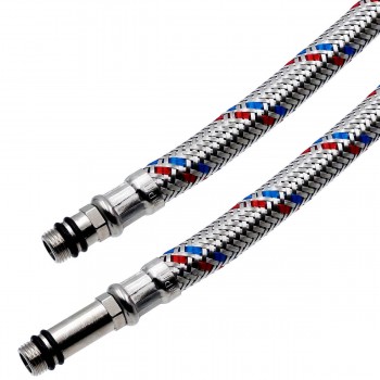 Гибкий шланг для смесителя MPN 1/2", нержавеющая оплётка, длина 80 см